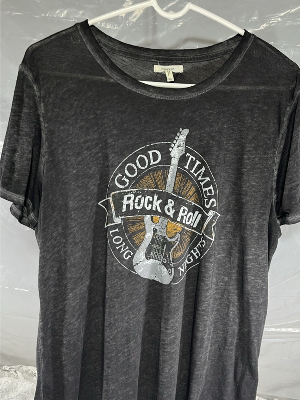 Good Times Rock & Roll Graphic Tee - Charcoal Black